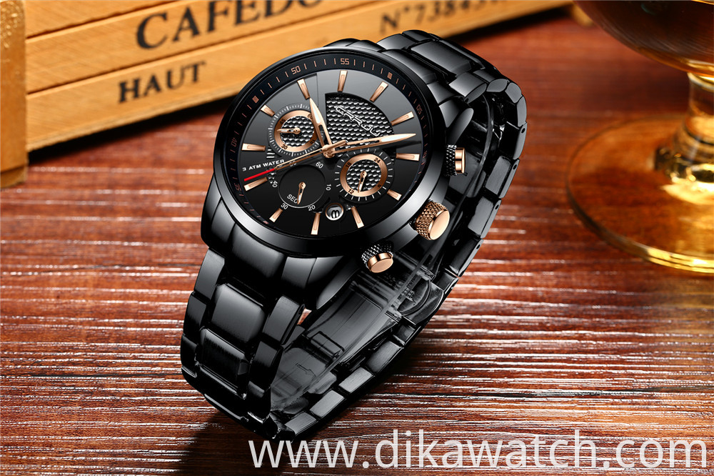 CRRJU Men Watch 30m Waterproof Watch Top Brand Luxury Steel Watch Chronograph Male Clock Saat relojes hombre 2212